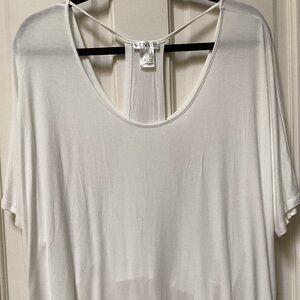 Venus white cut out jersey top, size XL
